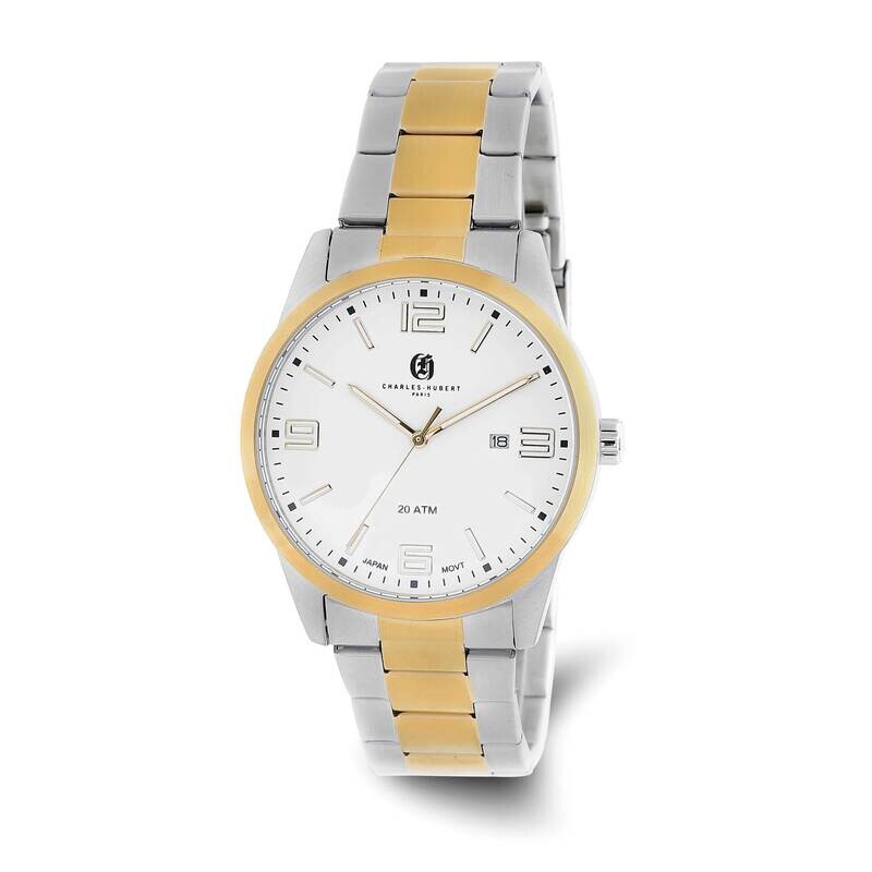 Charles Hubert Two-Tone White Dial Watch Stainless Steel XWA6601