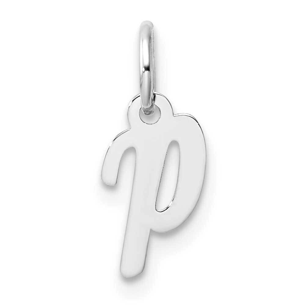 Small Script Letter P Initial Charm 14k White Gold YC1527P, MPN: YC1527P,