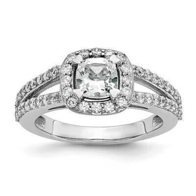 Halo Plus Holds 1 Carat 6.2mm Cushion Center 5/8 Carat Diamond Semi-Mount Engagement Ring 14k White…