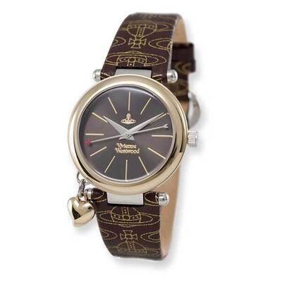 Ladies Vivienne Westwood Orb Brown Logo Strap Watch XWA3870, MPN: XWA3870, 501334860839