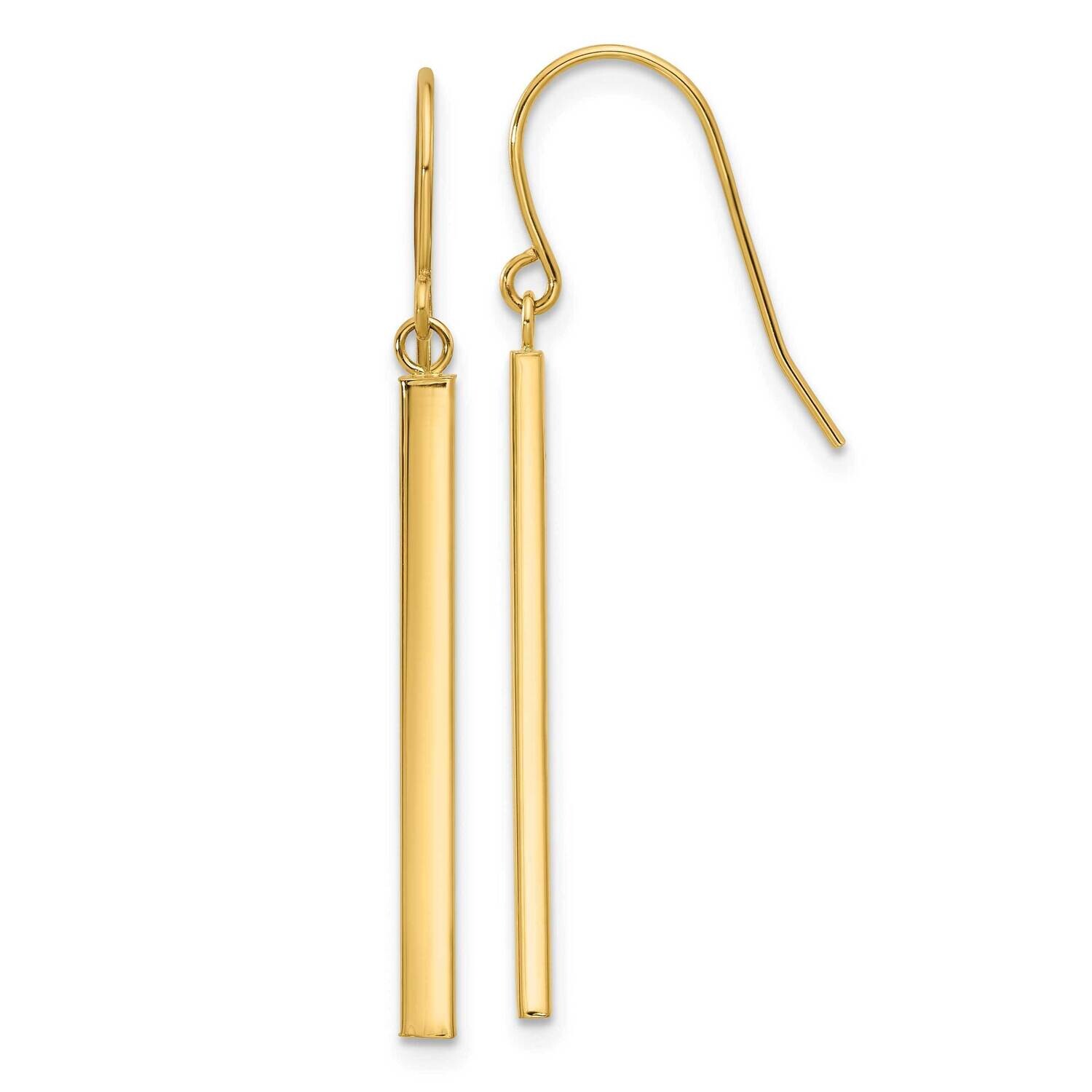 Bar Dangle Earrings 14k Gold YE2178, MPN: YE2178, 196904098882