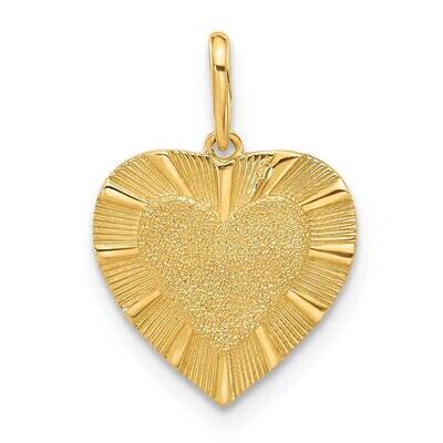 Textured Heart Pendant 14k Gold YC1559, MPN: YC1559, 716838383221