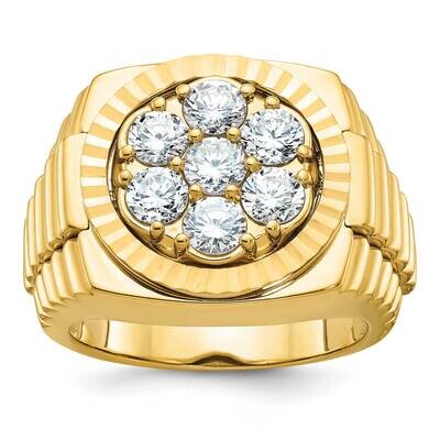 Ibgoodman Men&#39;s Polished Satin 2 Carat Diamond Complete Ring 14k Gold B58290-4YAA by IBGoodman, MPN…