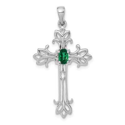 5X3mm Oval Mount St. Helens Cross Pendant 14k White Gold XP1775WMS, MPN: XP1775WMS, 883957203683