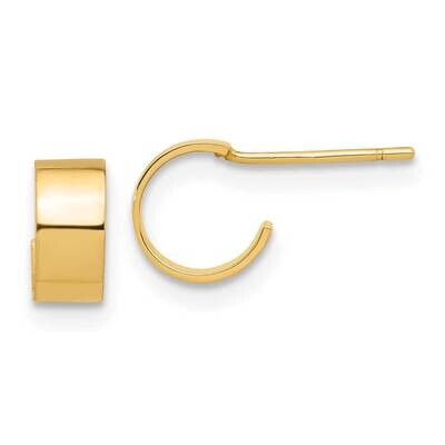 Hoop Post Earrings 14k Polished Gold YE2184, MPN: YE2184, 716838370191