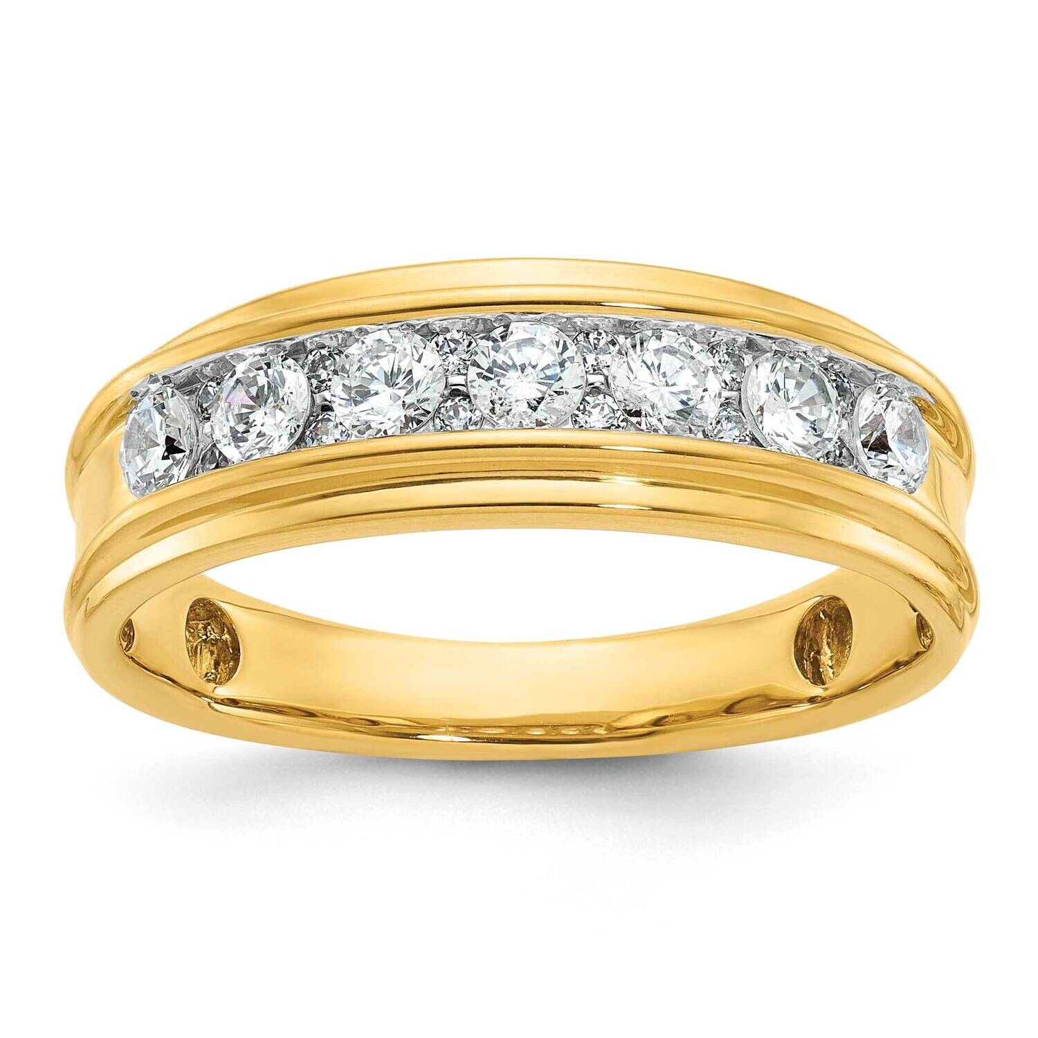 Ibgoodman Men's Polished 7/8 Carat Aa Quality Diamond Ring 14k Gold B64225-4YAA