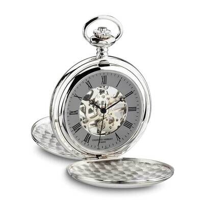 Charles Hubert Chrome-Finish Double Hunter Grey Dial Pocket Watch XWA6592, MPN: XWA6592, 8488700102…