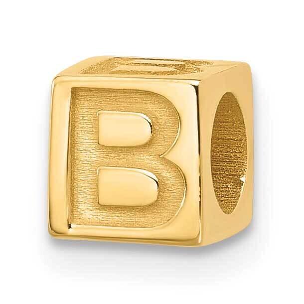 Alphabet Bead Letter B 14k Gold YSB100B