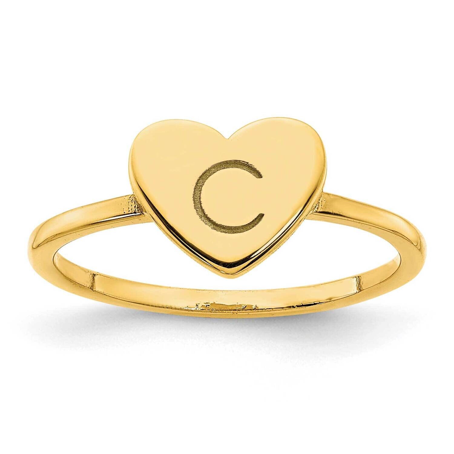 Initial Heart Signet Ring 14k Gold XNR124Y, MPN: XNR124Y, 196904020357
