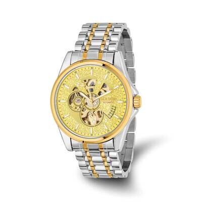 Mason Sales Two-Tone Skeleton Movement Watch Stainless Steel XWA6488, MPN: XWA6488,