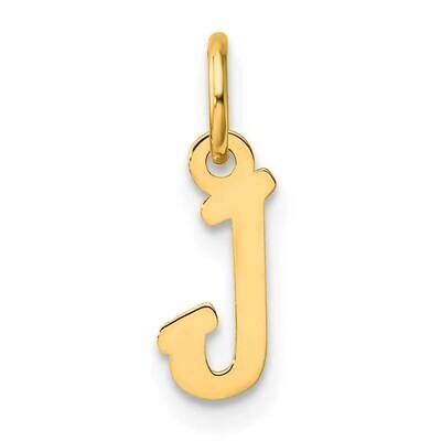 Small Script Letter J Initial Charm 14k Gold YC1553J, MPN: YC1553J,