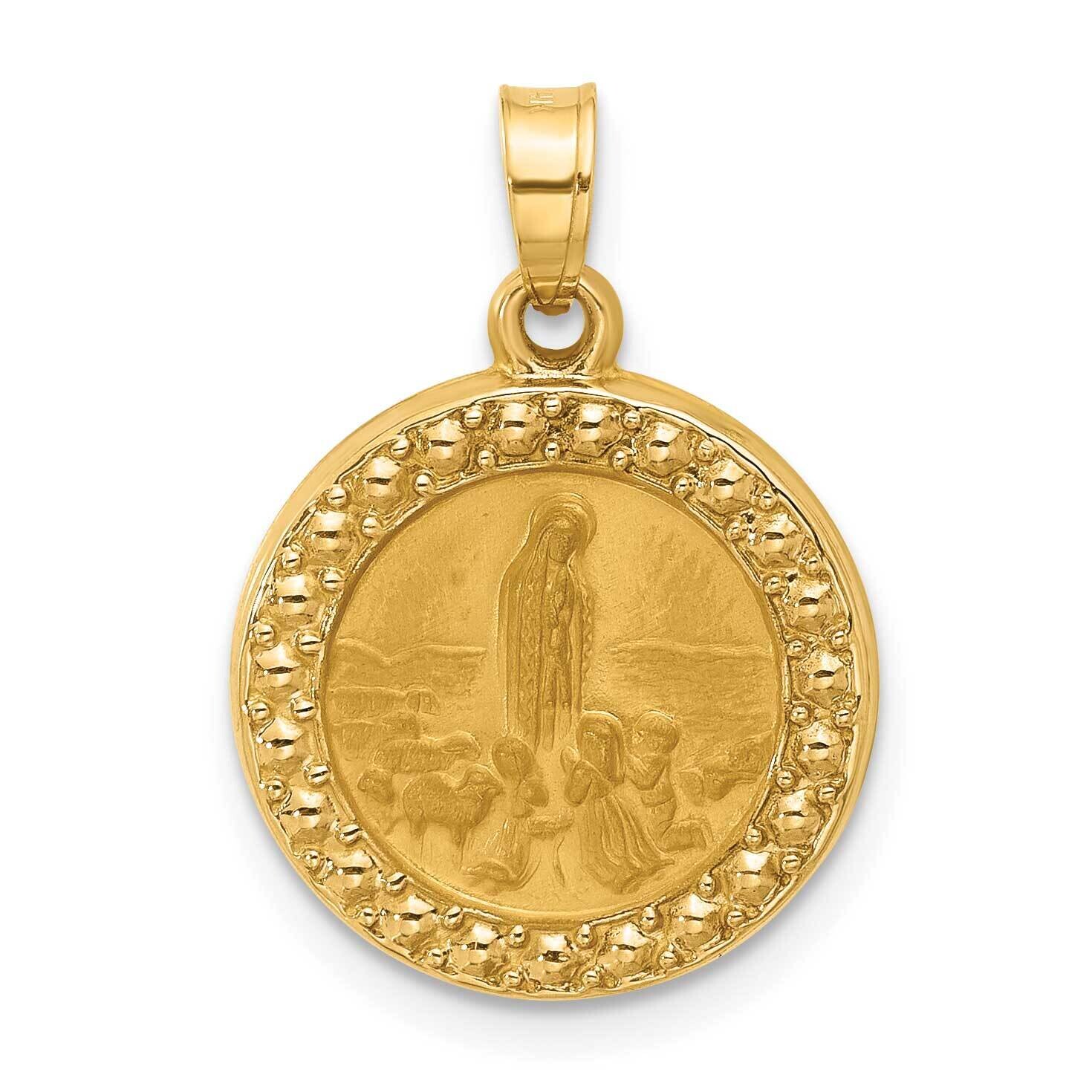 Satin Polished St Anthony Medal Circle Pendant 14k Gold XR2131 by Men&#39;s Jewelry and Accessories, MP…