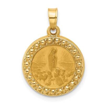 Satin Polished St Anthony Medal Circle Pendant 14k Gold XR2131 by Men&#39;s Jewelry and Accessories, MP…
