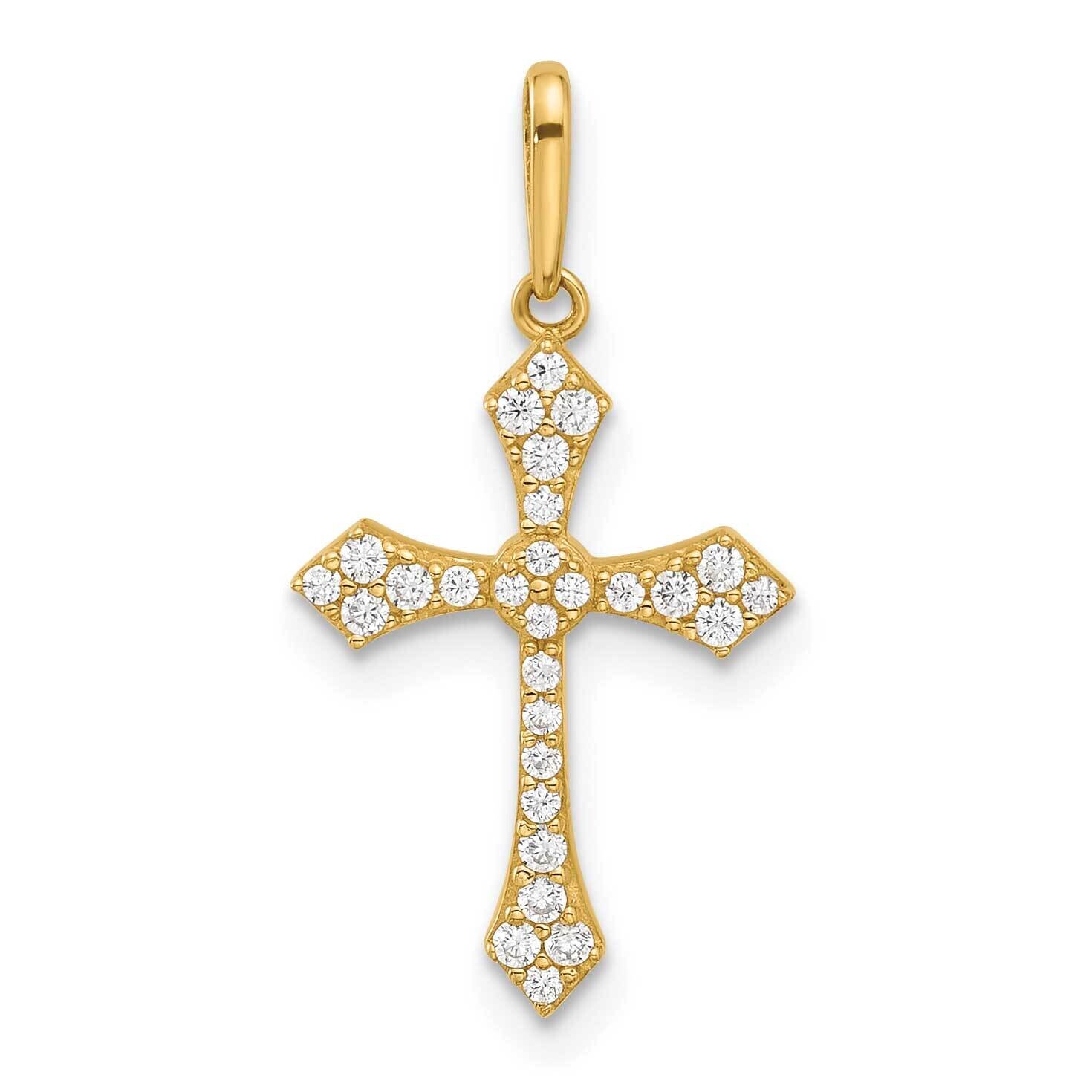 CZ Passion Cross Pendant 14k Polished Gold XR2087 by Men&#39;s Jewelry and Accessories, MPN: XR2087,