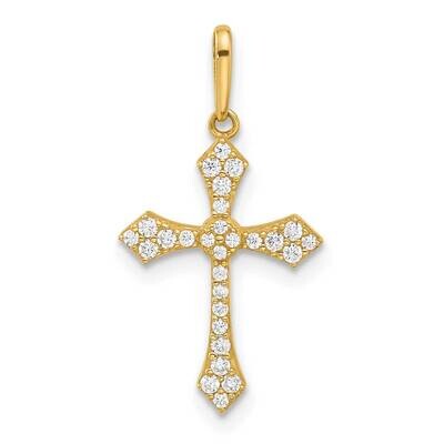 CZ Passion Cross Pendant 14k Polished Gold XR2087 by Men&#39;s Jewelry and Accessories, MPN: XR2087,