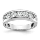 Ibgoodman Men&#39;s Polished 7-Stone 1 Carat Aa Quality Diamond Ring 14k White Gold B64270-4WAA by IBGo…