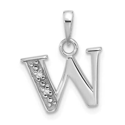 Diamond Letter W Initial Pendant 14k White Gold YC1541WW, MPN: YC1541WW,