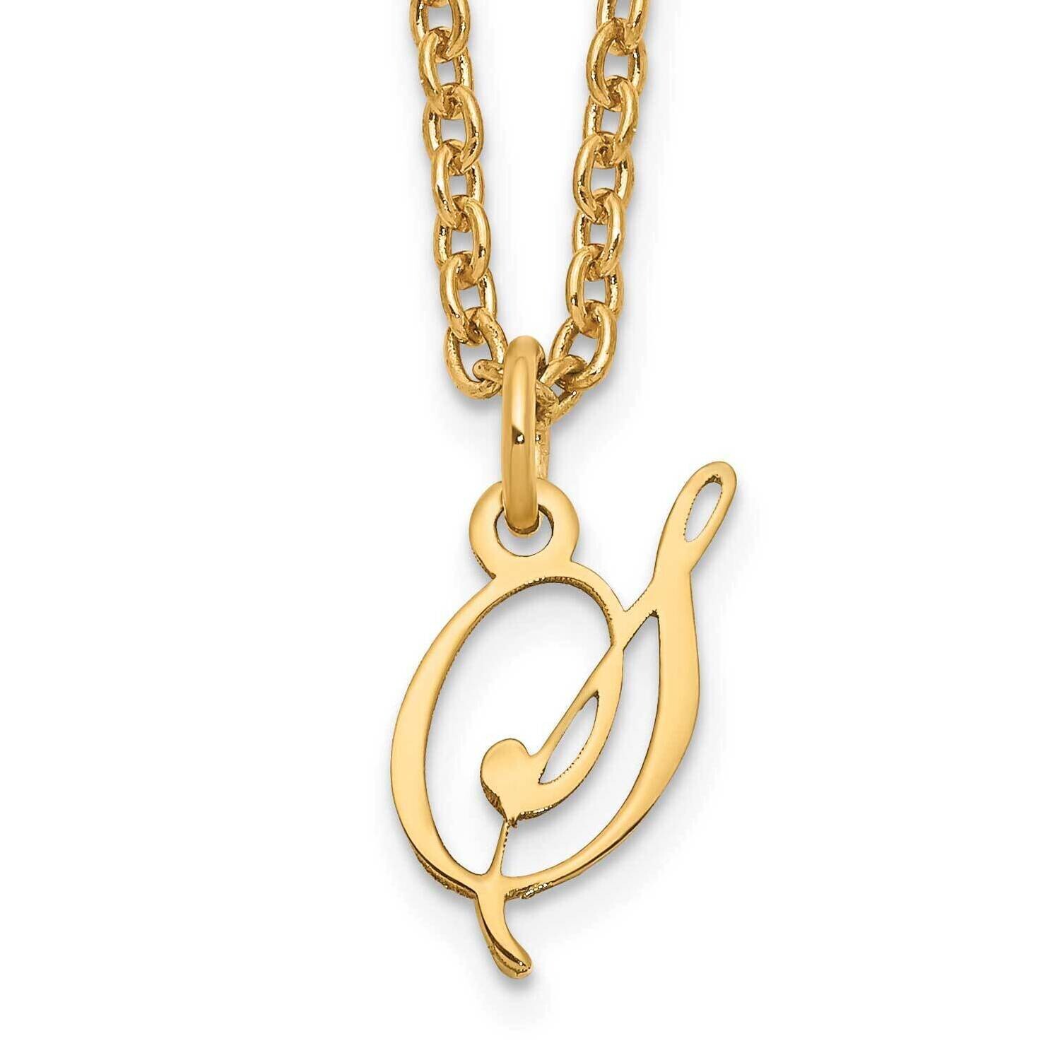 Gold-Plated Letter S Initial Necklace Sterling Silver XNA756GP/S