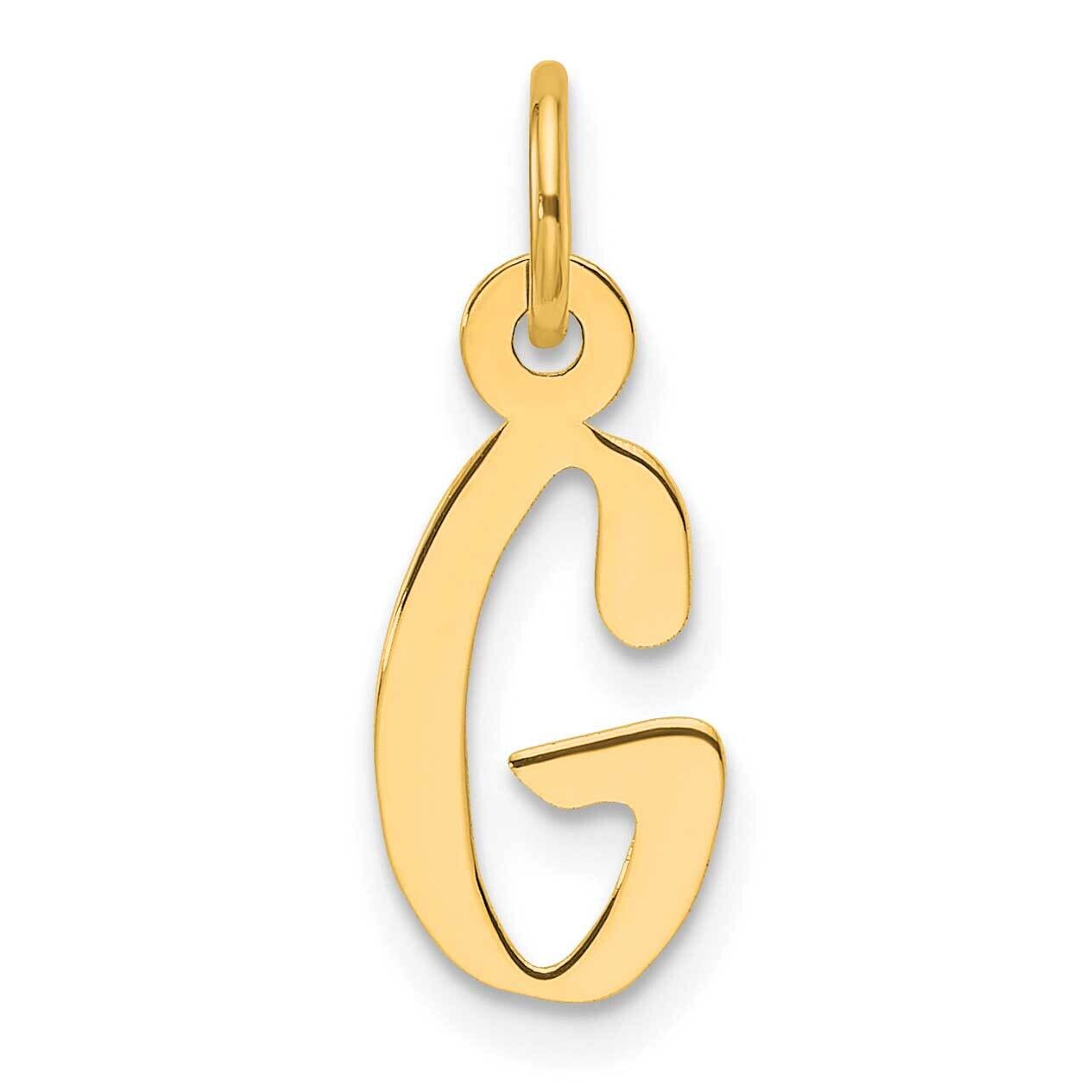 Slanted Block Letter G Initial Charm 14k Gold YC1552G, MPN: YC1552G,