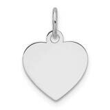 Plain .018 Gauge Engravable Heart Charm 14k White Gold XWM695/18, MPN: XWM695/18,