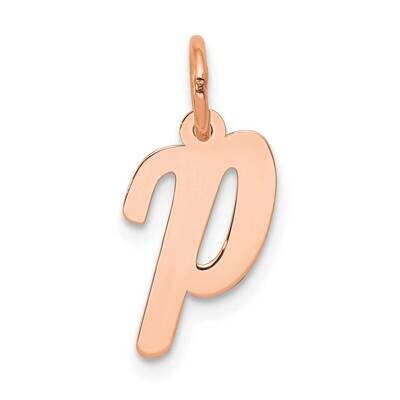 Small Script Letter P Initial Charm 14k Rose Gold YC658RP, MPN: YC658RP,