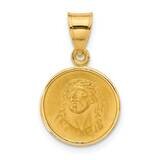 Satin Solid Face Of Jesus Medal 14k Polished Gold XR2098 by Men&#39;s Jewelry and Accessories, MPN: XR2…