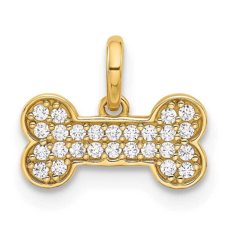 CZ Dog Bone Pendant 14k Polished Gold YC1586 by Men&#39;s Jewelry and Accessories, MPN: YC1586,