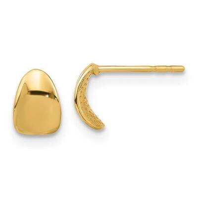 Wavy Post Earrings 14k Polished Gold YE2164, MPN: YE2164,