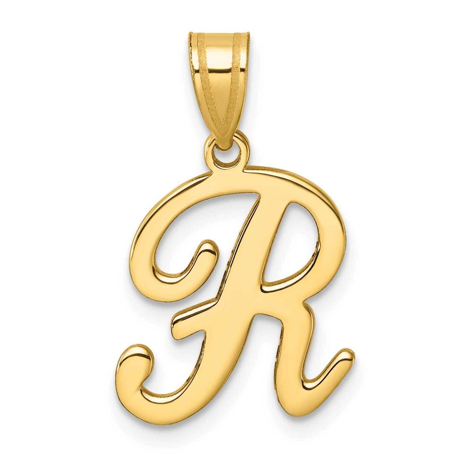 Script Letter R Initial Pendant 14k Gold YC1540R, MPN: YC1540R,