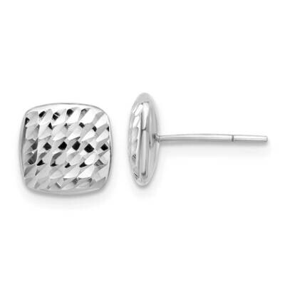 Diamond Cut Square Post Earrings 14k White Gold YE2182W, MPN: YE2182W, 716838383306