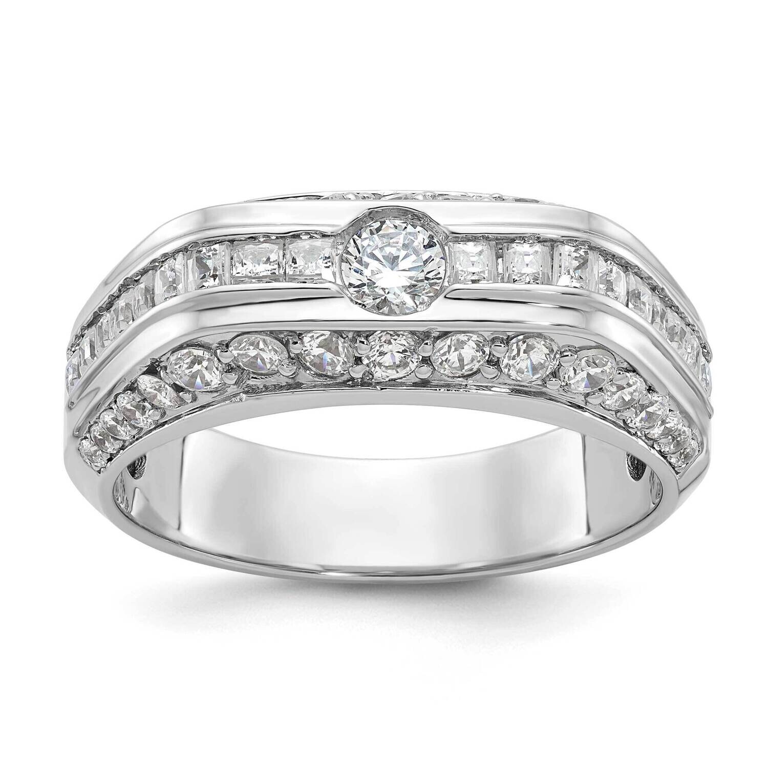Ibgoodman Men&#39;s Polished 1 7/8 Carat Aa Quality Diamond Ring 14k White Gold B64162-4WAA by IBGoodma…