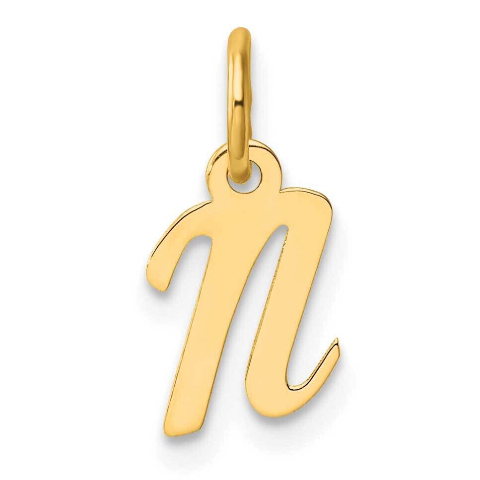 Small Script Letter N Initial Charm 14k Gold YC1553N, MPN: YC1553N,