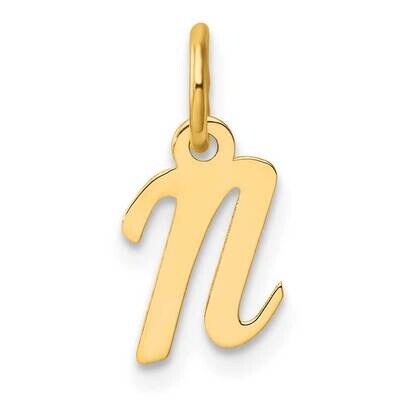 Small Script Letter N Initial Charm 14k Gold YC1553N, MPN: YC1553N,