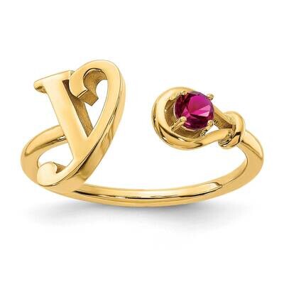 Gold-Plated Letter Y Birthstone Rings Sterling Silver XNR81YGP, MPN: XNR81YGP, 191101994661
