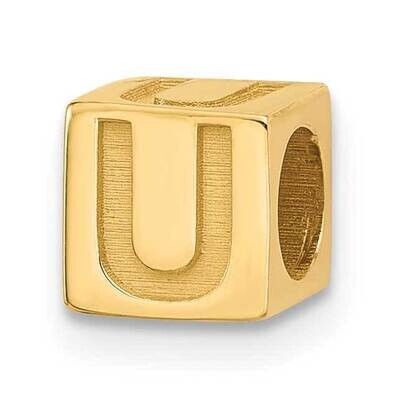 Alphabet Bead Letter U 14k Gold YSB100U, MPN: YSB100U,