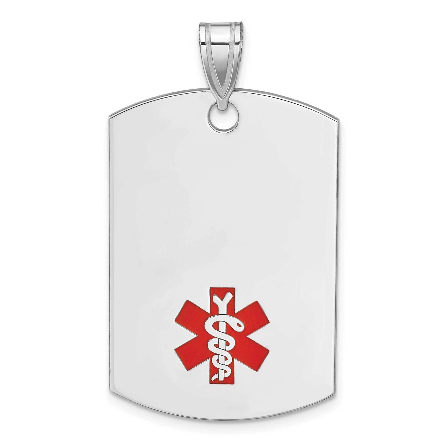 Medical Jewelry Pendant Sterling Silver Rhodium-Plated XSM62A, MPN: XSM62A,