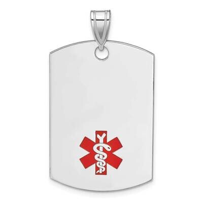 Medical Jewelry Pendant Sterling Silver Rhodium-Plated XSM62A, MPN: XSM62A,