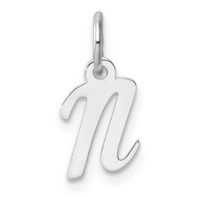 Small Script Letter N Initial Charm 14k White Gold YC1527N, MPN: YC1527N,