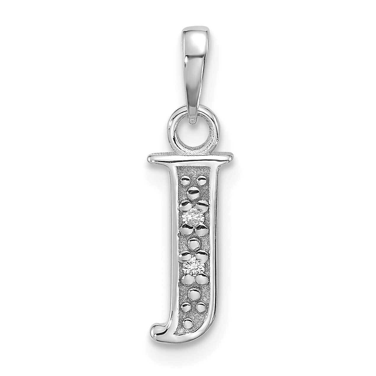 Diamond Letter J Initial Pendant 14k White Gold YC1541WJ, MPN: YC1541WJ,