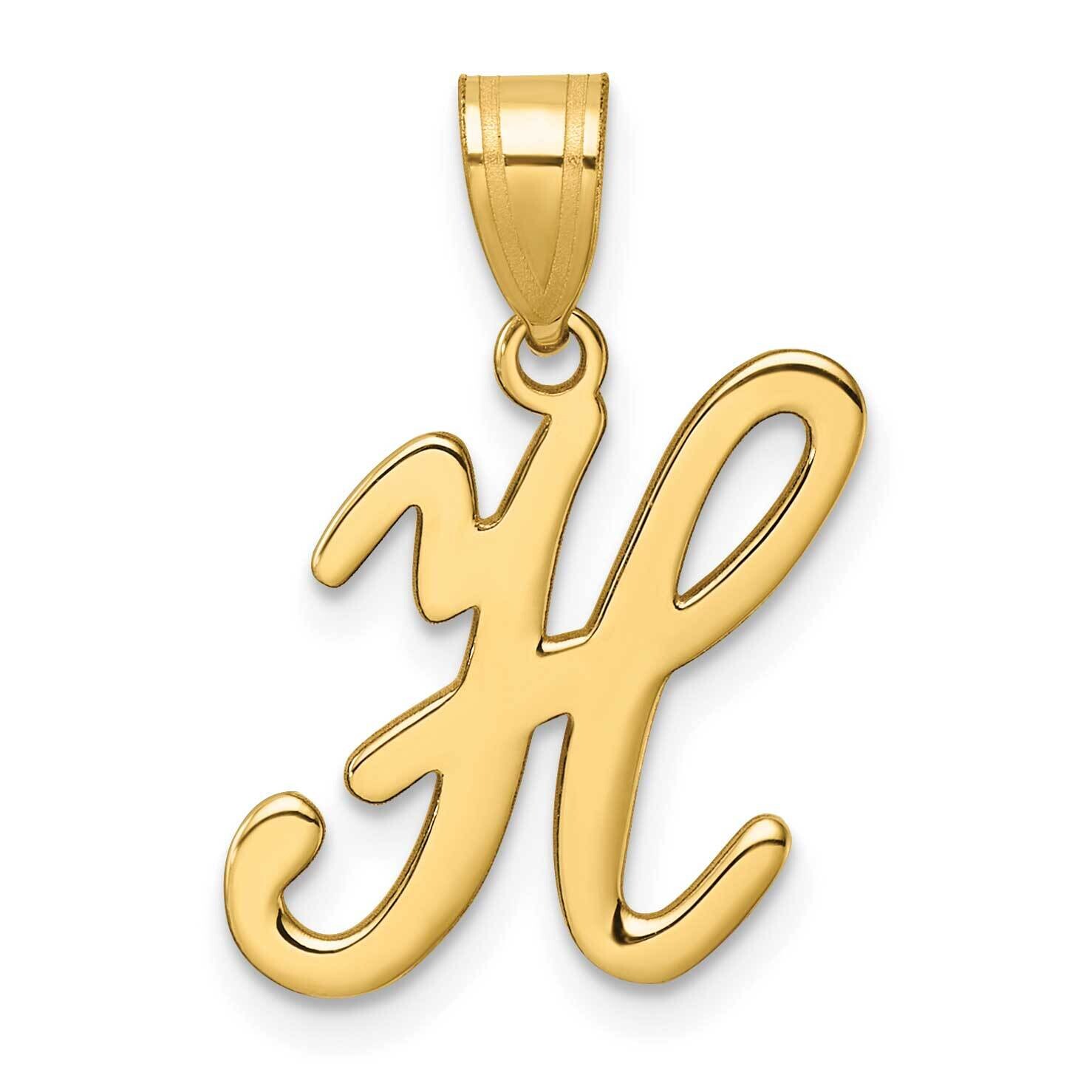 Script Letter H Initial Pendant 14k Gold YC1540H, MPN: YC1540H,