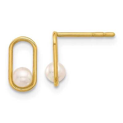 Freshwater Cultured Pearl Post Earrings 14k Gold YE2172, MPN: YE2172,