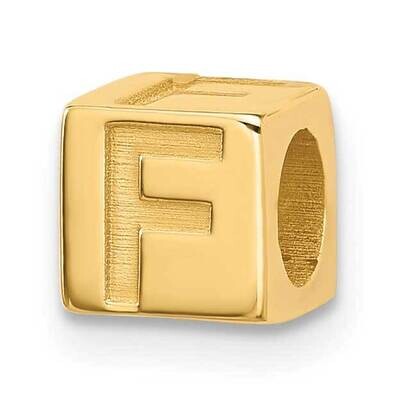 Alphabet Bead Letter F 14k Gold YSB100F, MPN: YSB100F,
