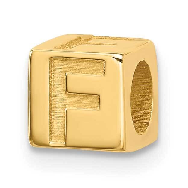 Alphabet Bead Letter F 14k Gold YSB100F