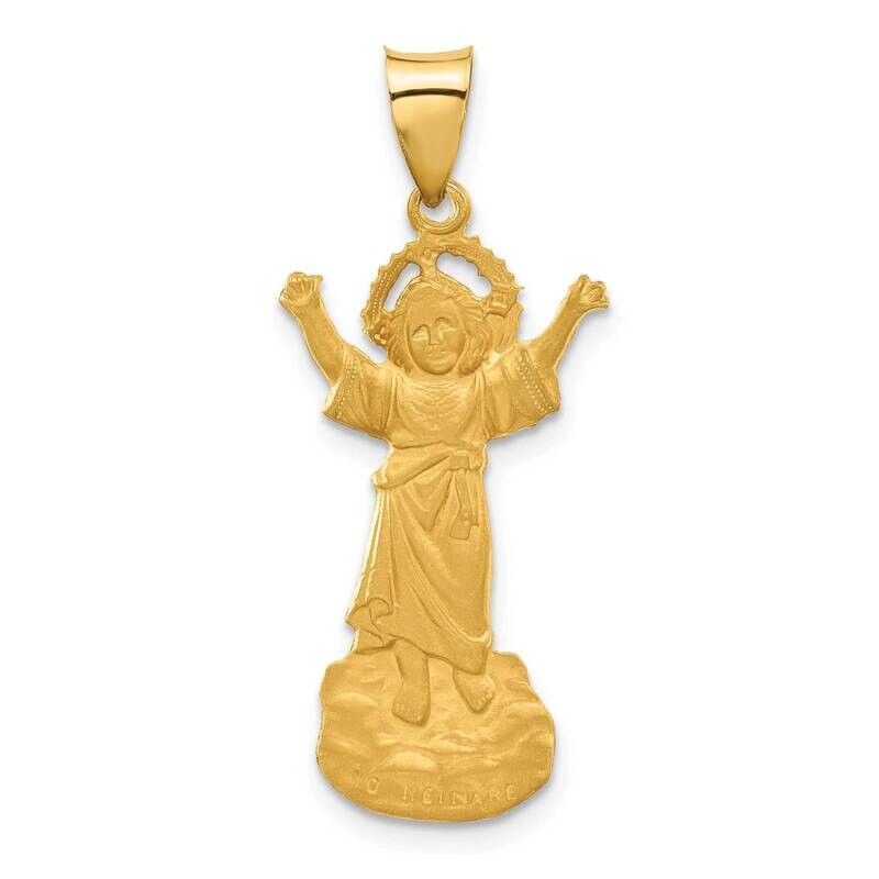 Hollow Divine Child Jesus Figure Charm 14k Gold XR2096
