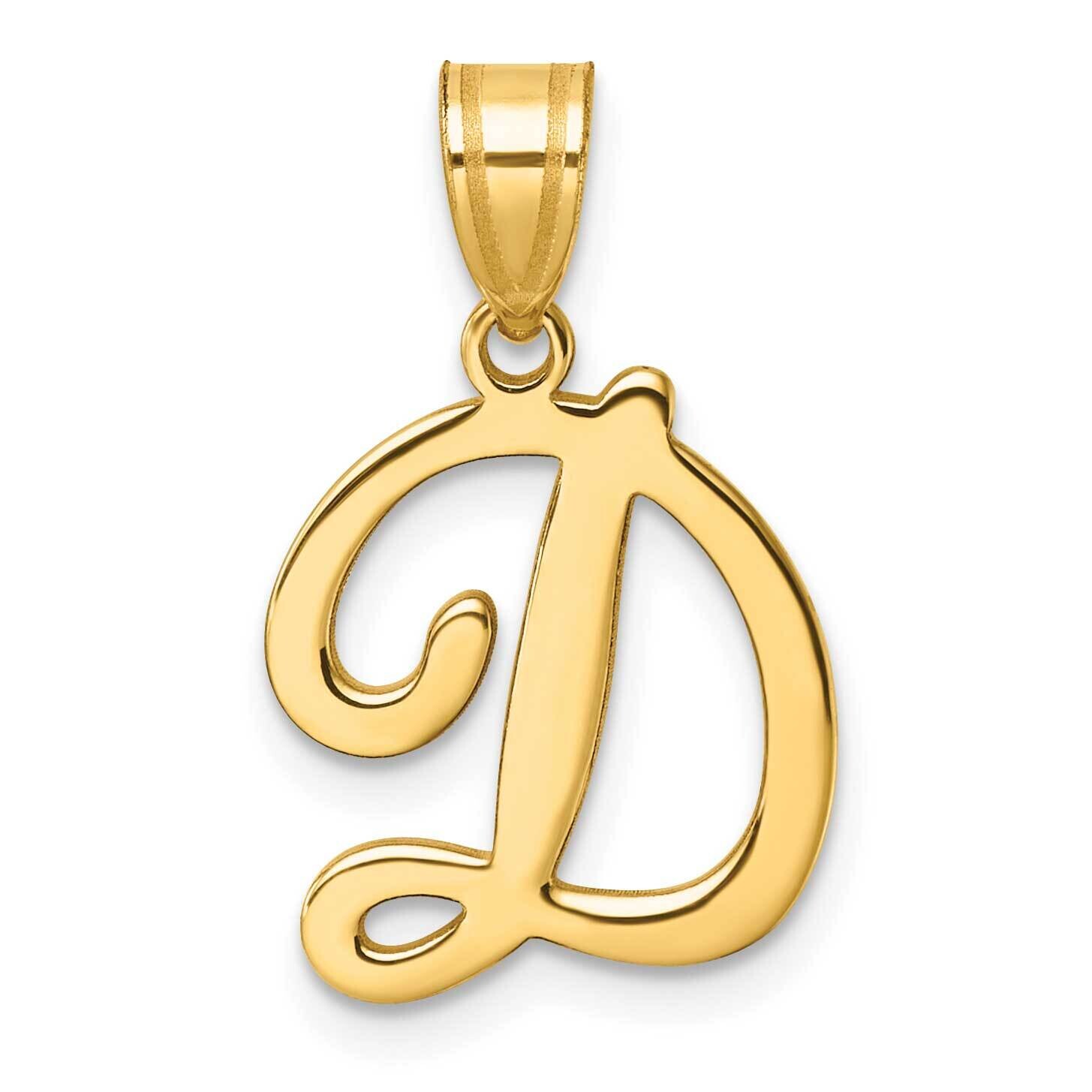 Script Letter D Initial Pendant 14k Gold YC1540D, MPN: YC1540D,