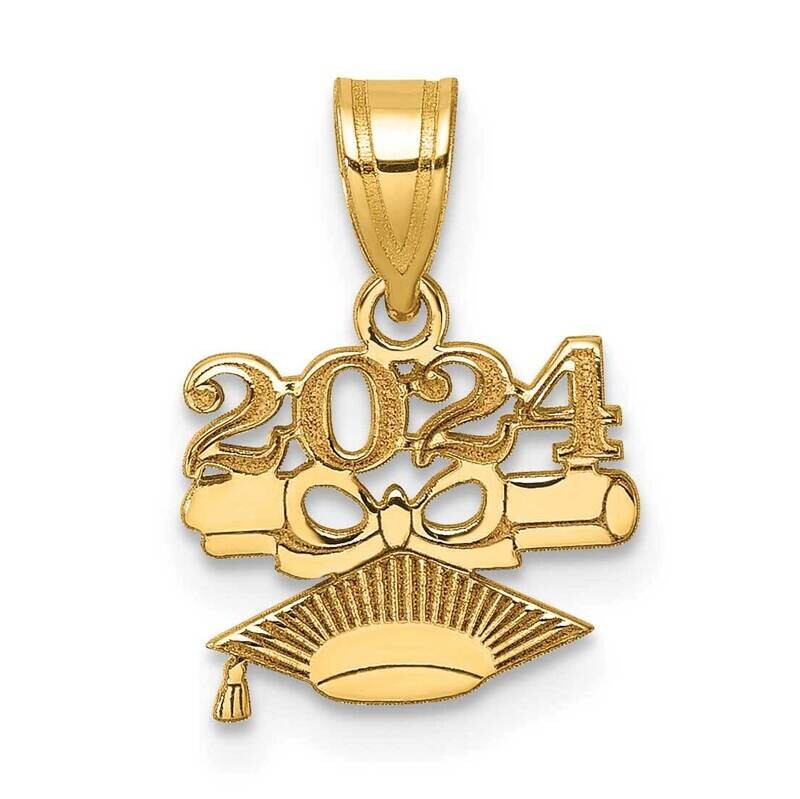 Graduation Cap Diploma 2024 Charm 14k Gold YC1549, MPN: YC1549,