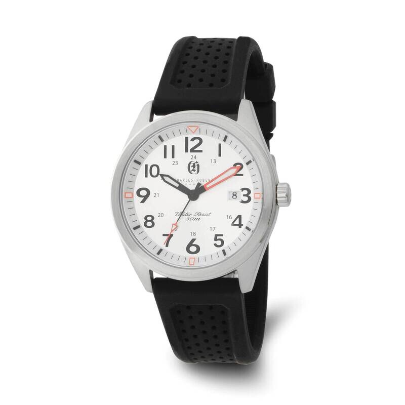 Charles Hubert White Dial Watch Stainless Steel XWA6570