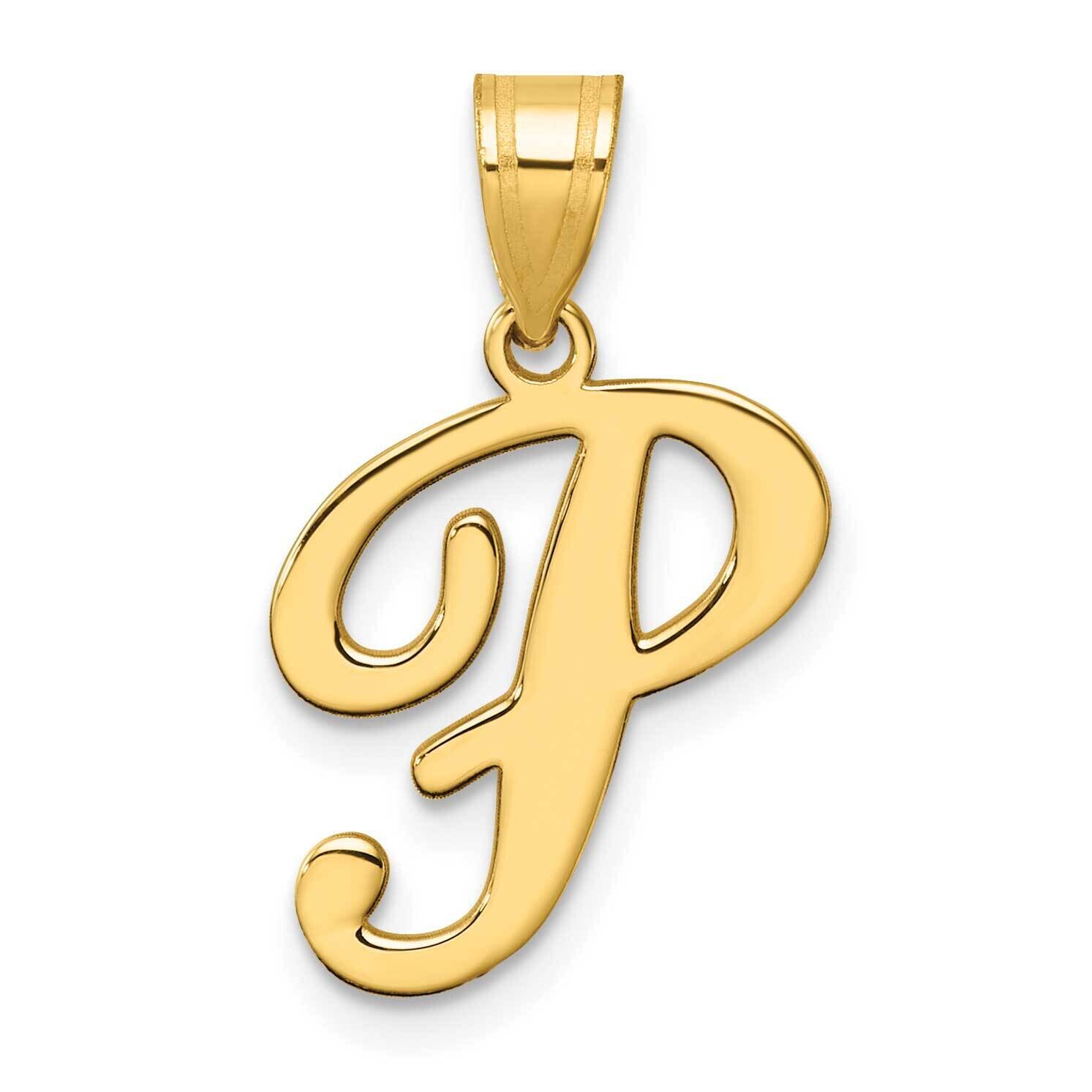 Script Letter P Initial Pendant 14k Gold YC1540P, MPN: YC1540P,