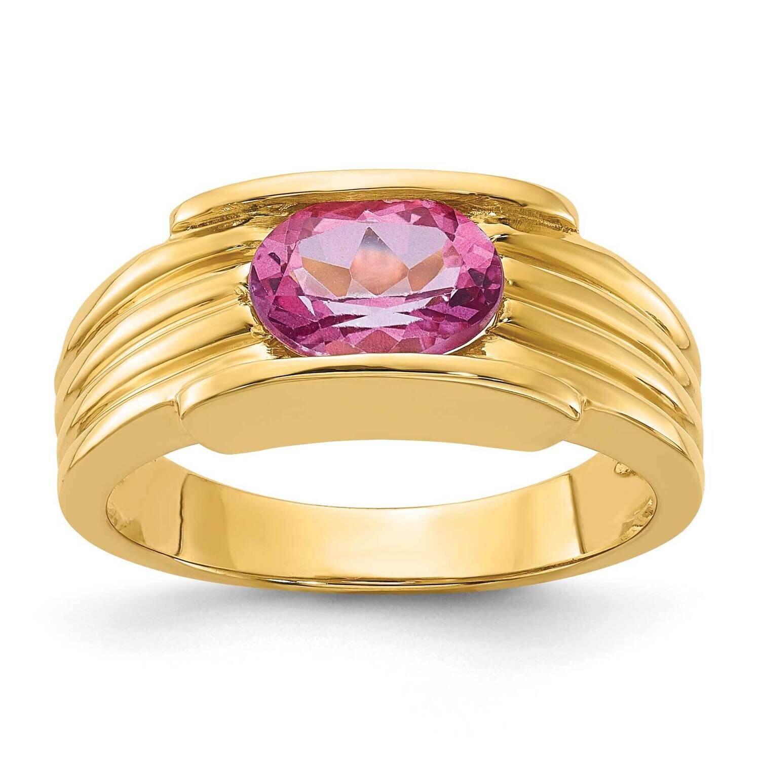 Pink Topaz 8X6 Oval Ring 14k Gold Y2521PZ, MPN: Y2521PZ, 883957765693