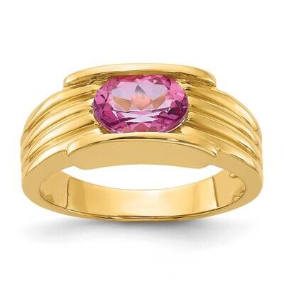 Pink Topaz 8X6 Oval Ring 14k Gold Y2521PZ, MPN: Y2521PZ, 883957765693